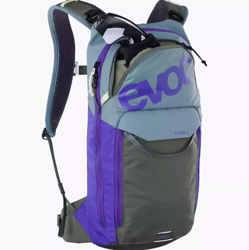 Evoc Stage 6 + 2l juomarakko - Steel-violet