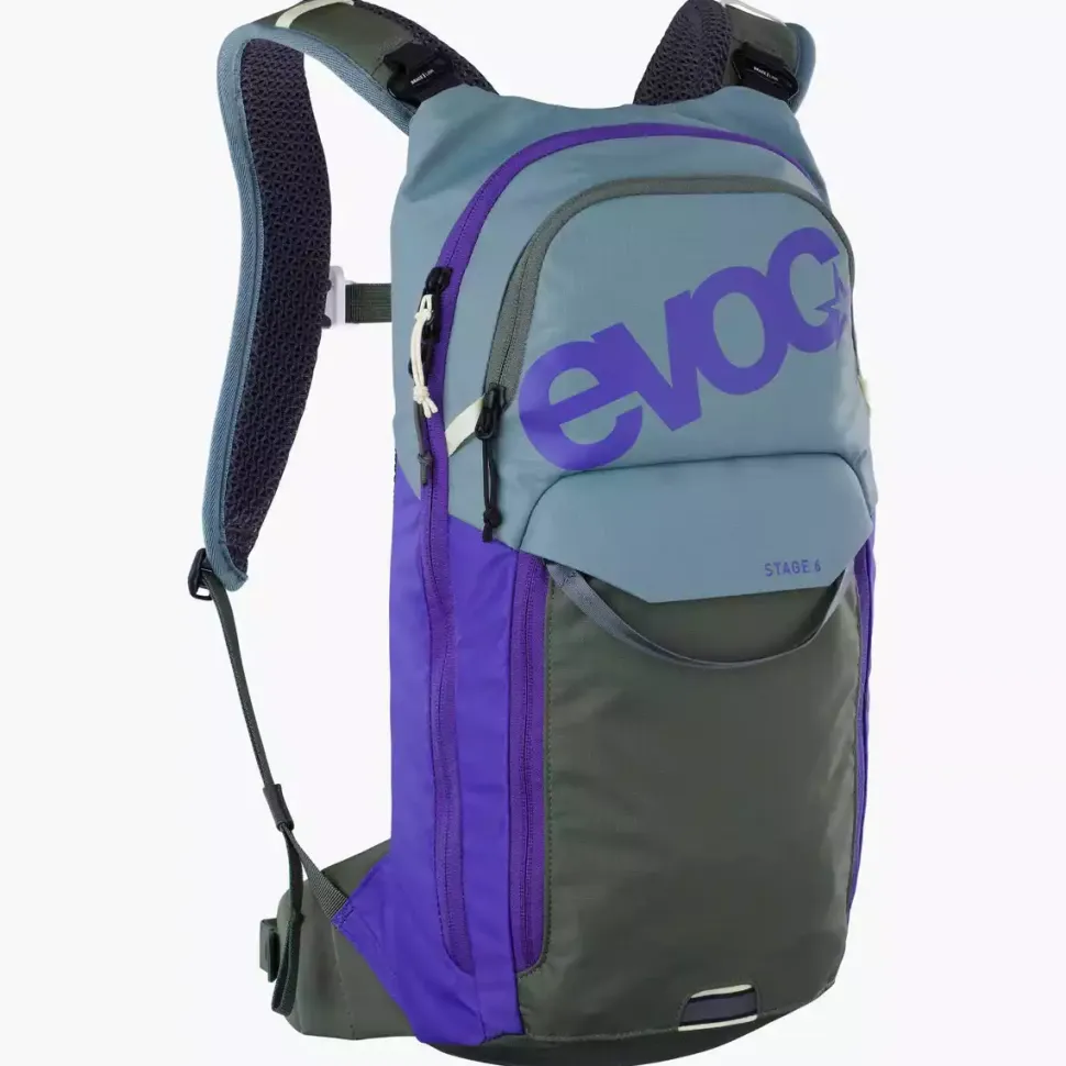 Evoc Stage 6 + 2l juomarakko - Steel-violet