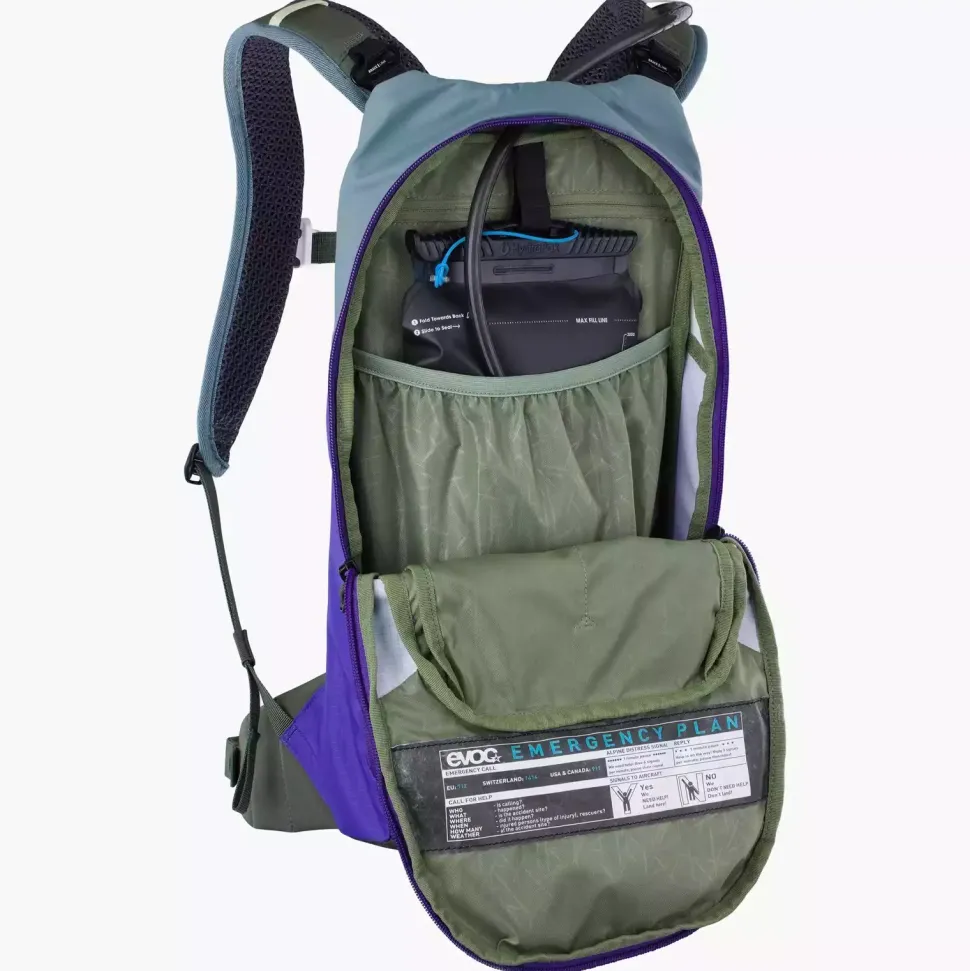 Evoc Stage 6 + 2l juomarakko - Steel-violet
